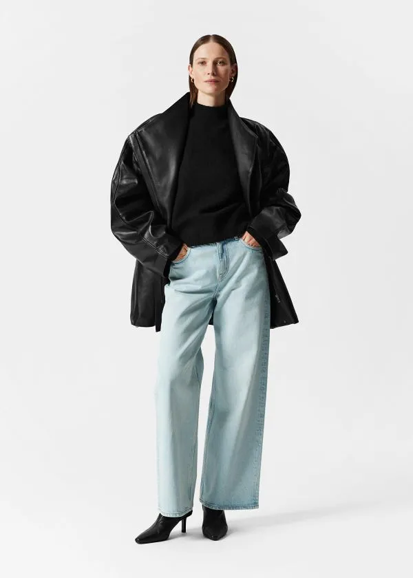 and Other Stories MockNeck Sweater Black Women Knitwear