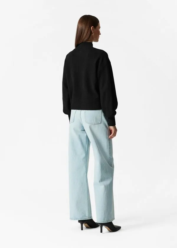 and Other Stories MockNeck Sweater Black Women Knitwear