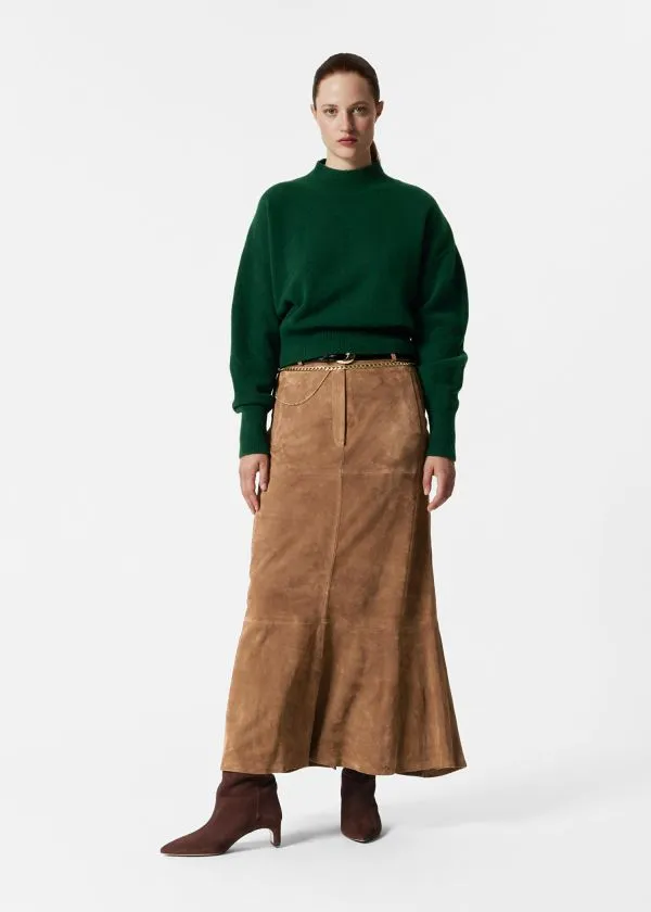 and Other Stories MockNeck Sweater Dark Green Women Knitwear