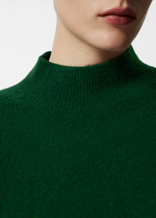 and Other Stories MockNeck Sweater Dark Green Women Knitwear