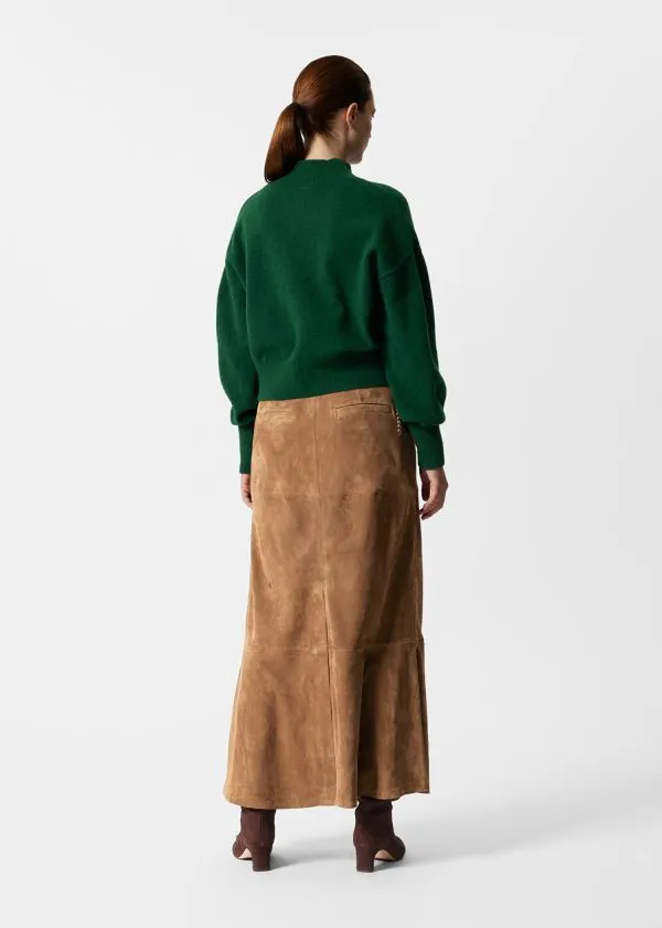 and Other Stories MockNeck Sweater Dark Green Women Knitwear