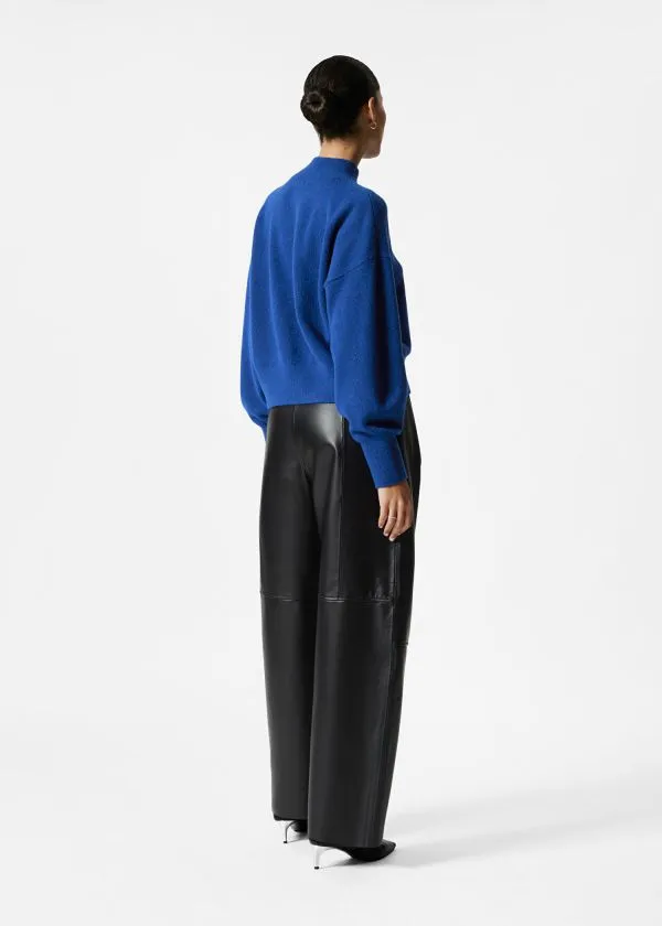 and Other Stories MockNeck Sweater Royal Blue Women Knitwear