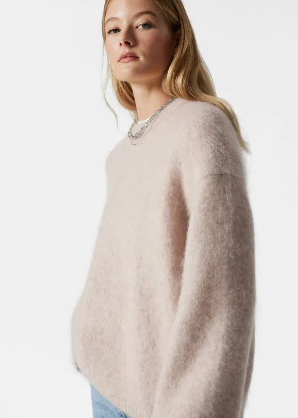 and Other Stories MohairBlend Jumper Beige Women Knitwear and Other Stories MohairBlend Jumper Beige Women Knitwear