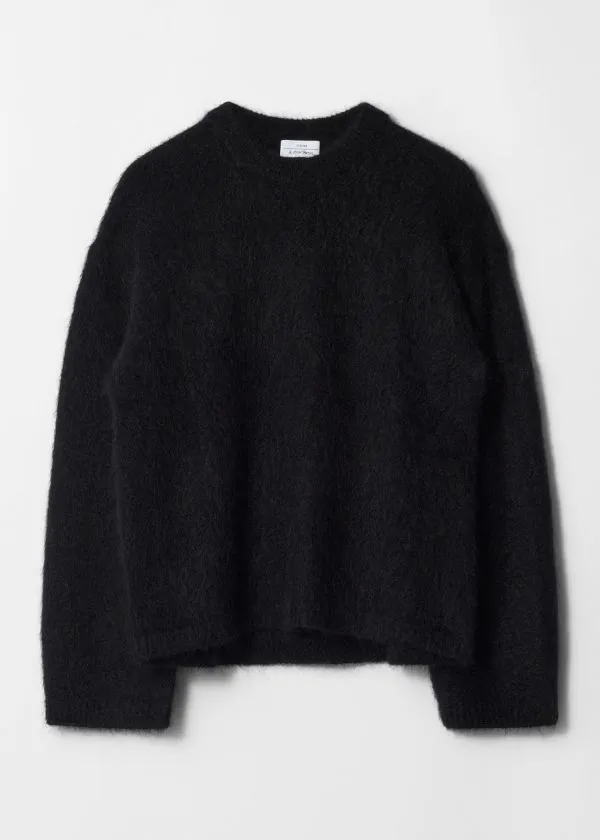 and Other Stories MohairBlend Jumper Black Women Knitwear and Other Stories MohairBlend Jumper Black Women Knitwear