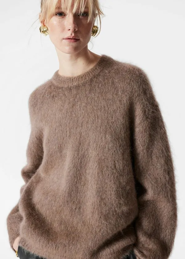 and Other Stories MohairBlend Jumper Mole Women Knitwear and Other Stories MohairBlend Jumper Mole Women Knitwear