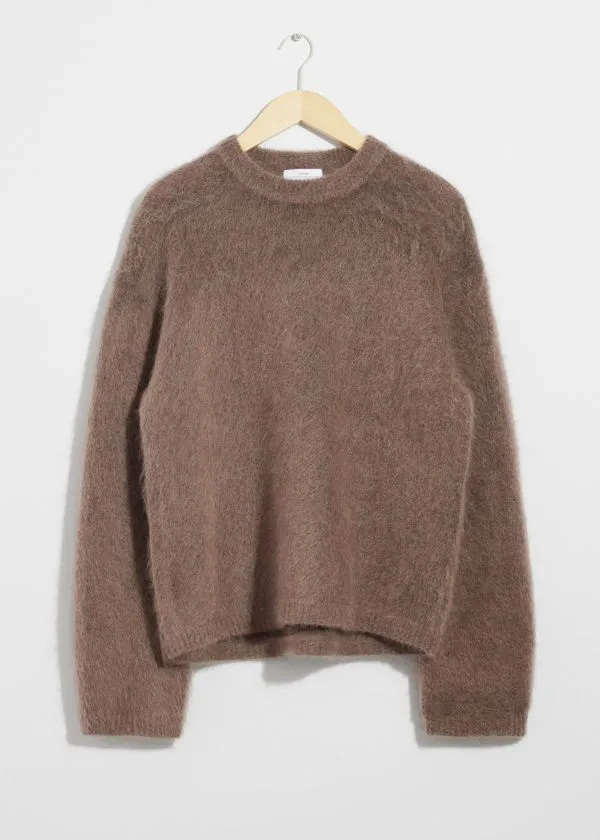 and Other Stories MohairBlend Jumper Mole Women Knitwear and Other Stories MohairBlend Jumper Mole Women Knitwear