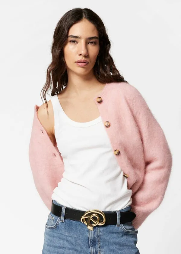 and Other Stories MohairBlend Knit Cardigan Peach Women Knitwear