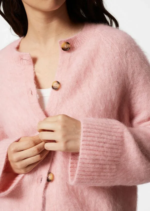 and Other Stories MohairBlend Knit Cardigan Peach Women Knitwear