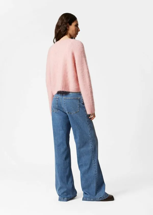 and Other Stories MohairBlend Knit Cardigan Peach Women Knitwear