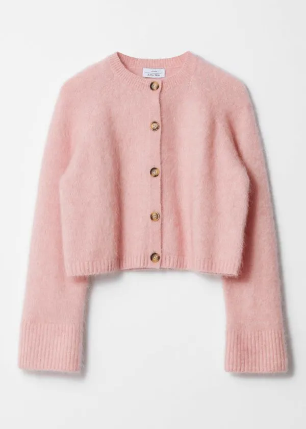and Other Stories MohairBlend Knit Cardigan Peach Women Knitwear