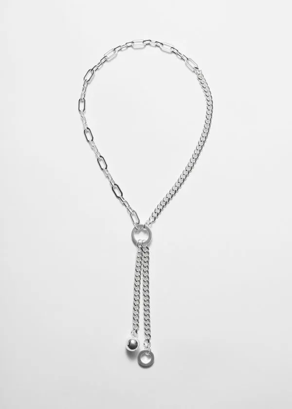 and Other Stories ORing Chain Necklace Silver Women Necklaces and Other Stories ORing Chain Necklace Silver Women Necklaces