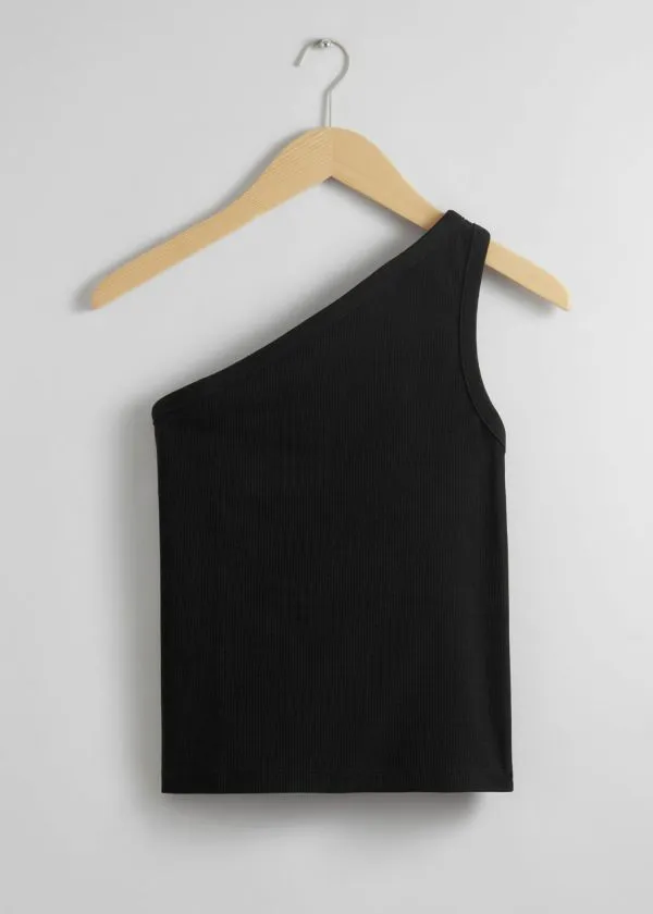 and Other Stories OneShoulder Tank Top Black Women Tops and Tshirts