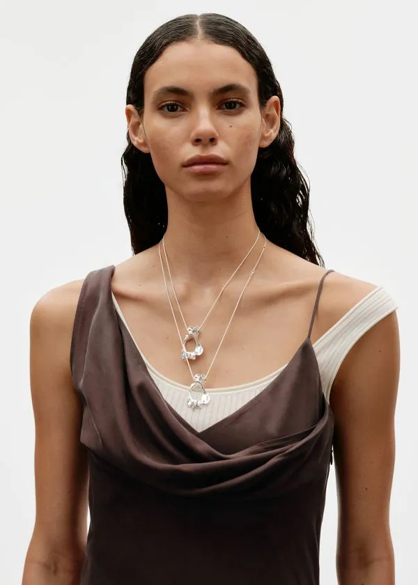 and Other Stories OrganicShaped Silver Necklace Silver Women Necklaces