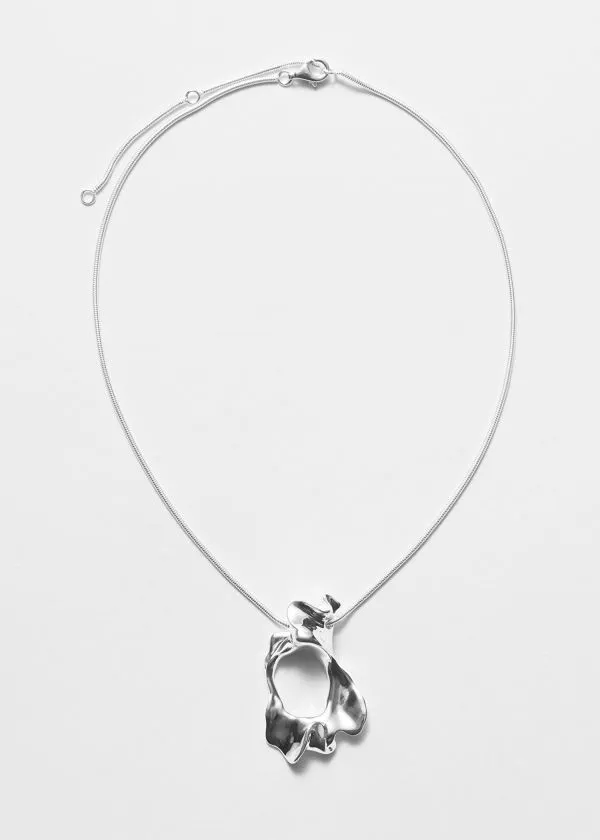 and Other Stories OrganicShaped Silver Necklace Silver Women Necklaces