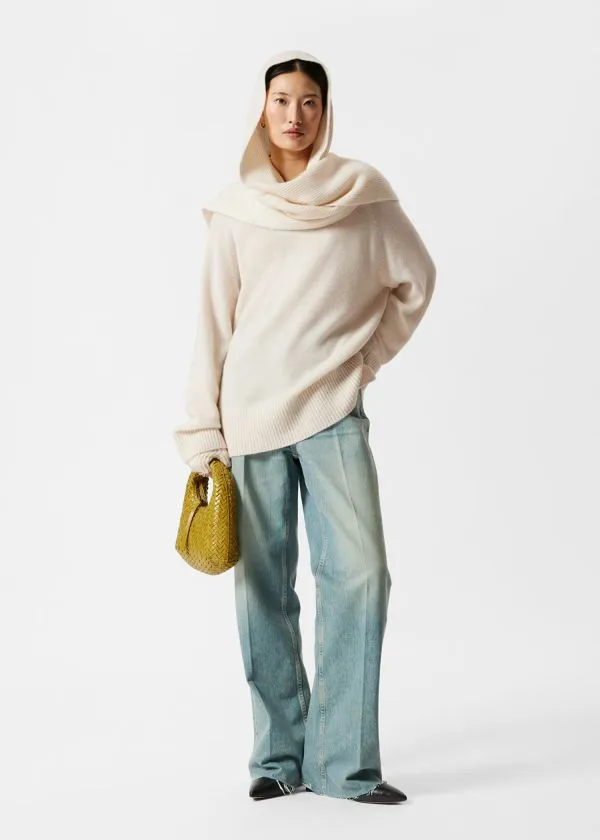 and Other Stories Oversized Cashmere Jumper Cream Women Knitwear