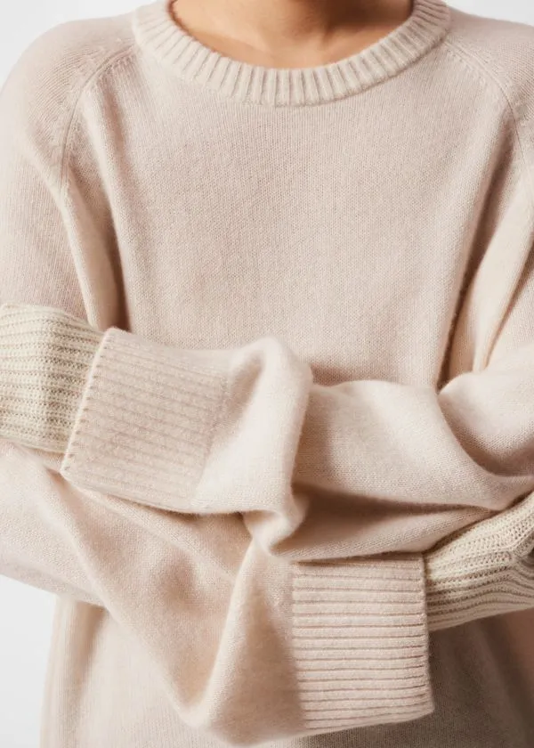 and Other Stories Oversized Cashmere Jumper Cream Women Knitwear