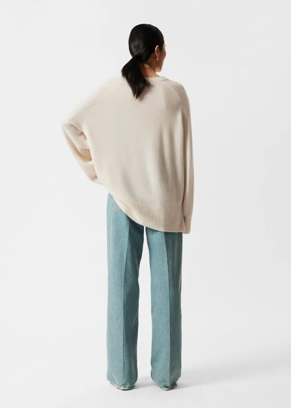 and Other Stories Oversized Cashmere Jumper Cream Women Knitwear