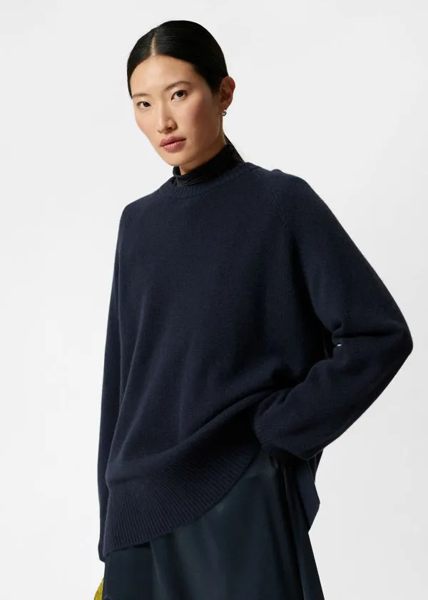 and Other Stories Oversized Cashmere Jumper Navy Women Knitwear