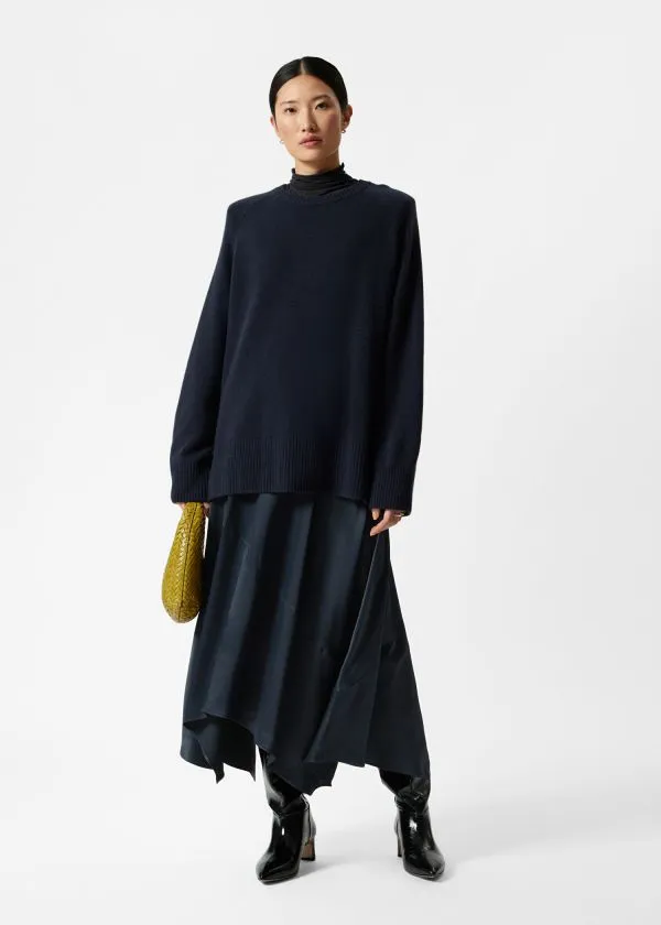 and Other Stories Oversized Cashmere Jumper Navy Women Knitwear