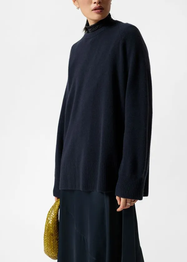 and Other Stories Oversized Cashmere Jumper Navy Women Knitwear