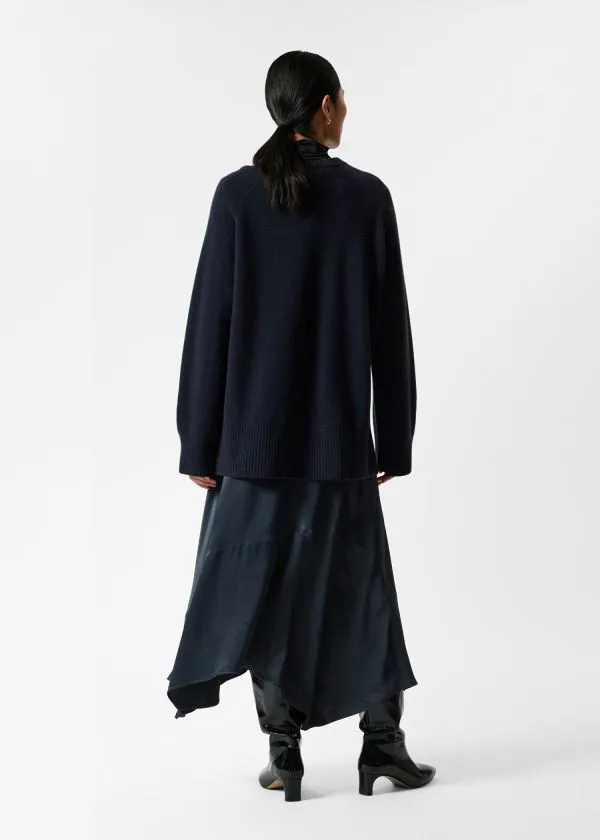 and Other Stories Oversized Cashmere Jumper Navy Women Knitwear