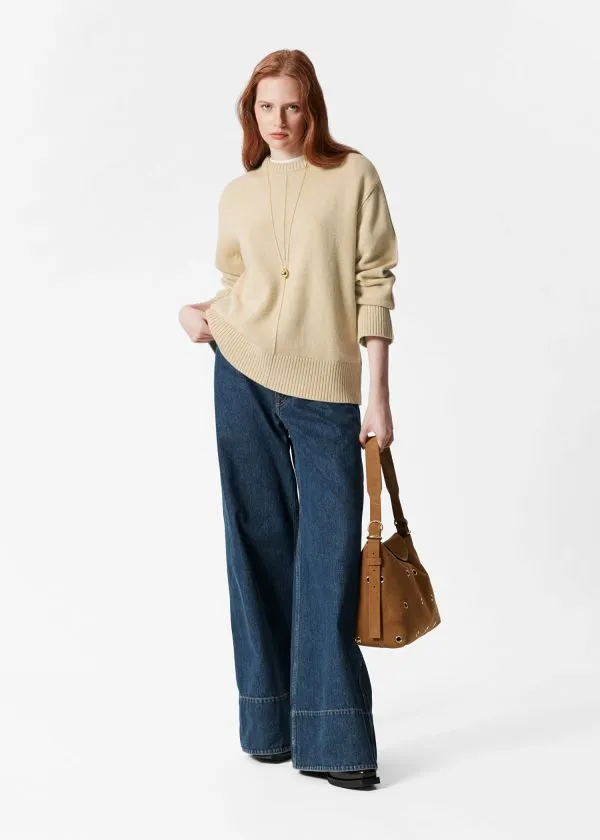 and Other Stories Oversized Knit Jumper Yellow Women Knitwear
