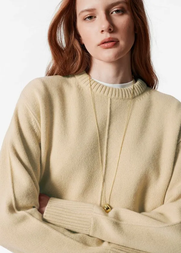 and Other Stories Oversized Knit Jumper Yellow Women Knitwear