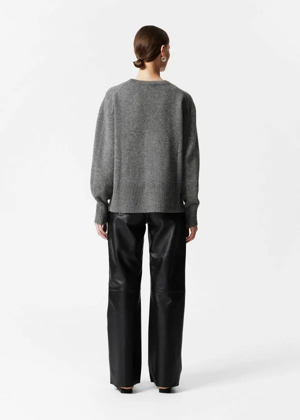 and Other Stories Oversized Merino Knit Cardigan Grey Women Knitwear