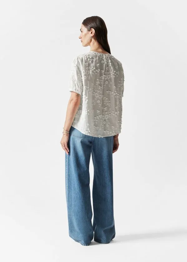and Other Stories Oversized PuffSleeve Blouse White Women Blouses and Shirts