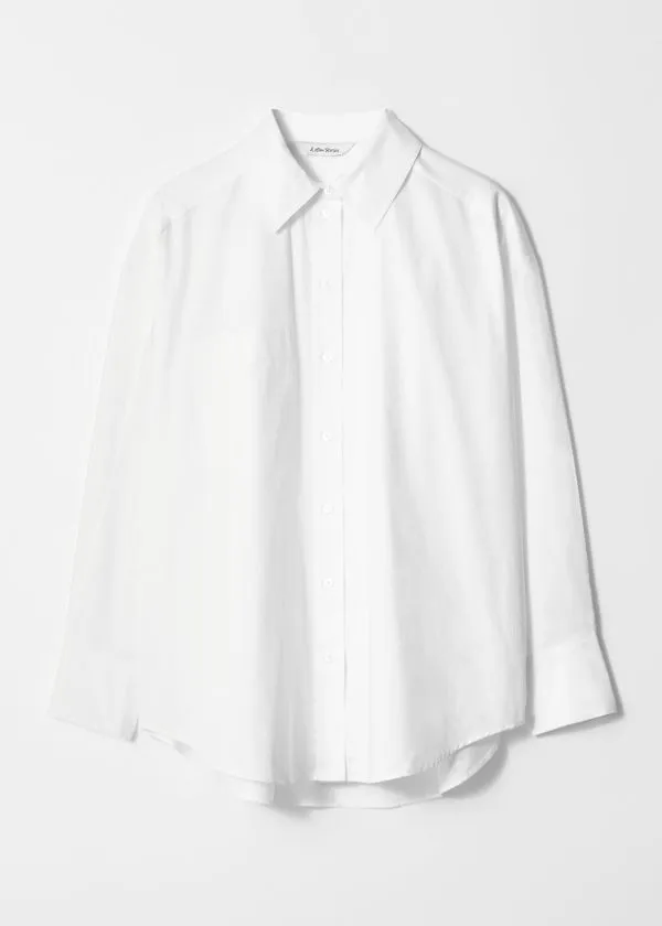 and Other Stories Oversized Shirt White Women Blouses and Shirts