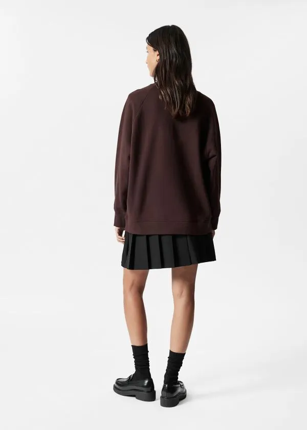 and Other Stories Oversized Sweatshirt Brown Women Tops and Tshirts