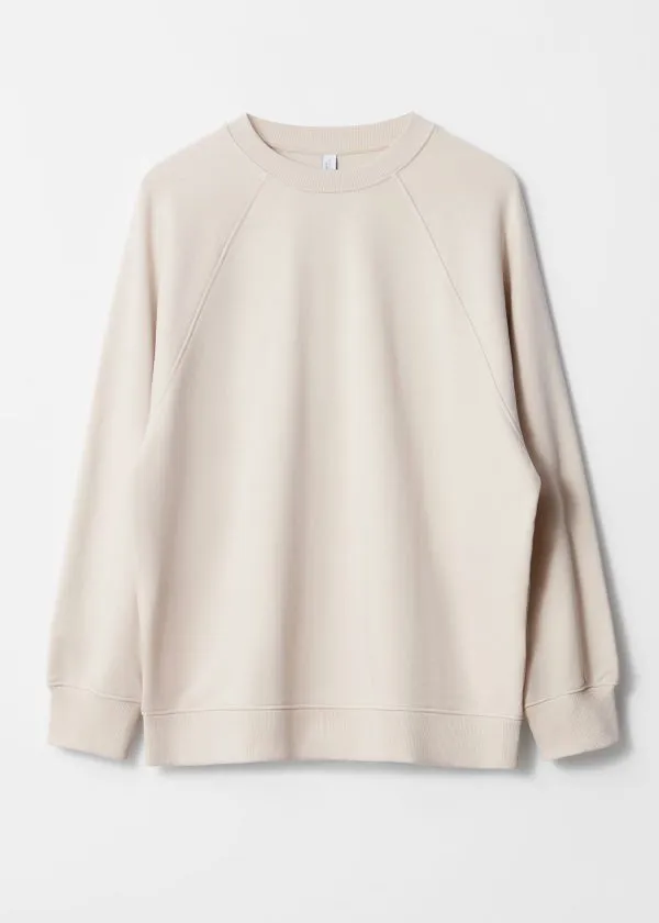 and Other Stories Oversized Sweatshirt Ecru Women Tops and Tshirts