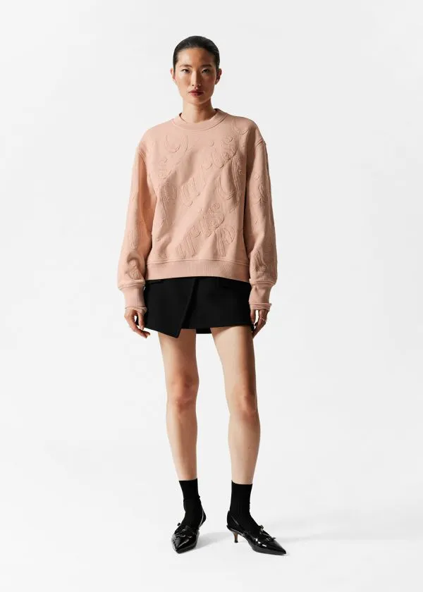 and Other Stories Oversized Sweatshirt Peach Women Tops and Tshirts