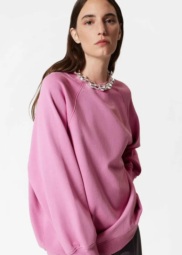 and Other Stories Oversized Sweatshirt Washed Pink Women Tops and Tshirts
