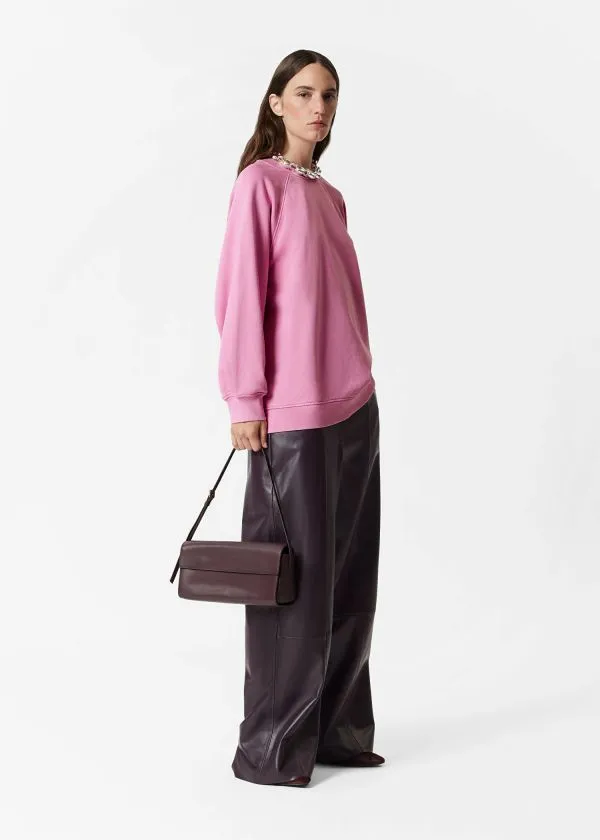 and Other Stories Oversized Sweatshirt Washed Pink Women Tops and Tshirts