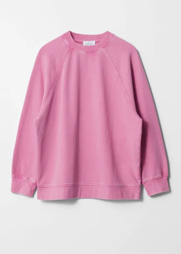 and Other Stories Oversized Sweatshirt Washed Pink Women Tops and Tshirts