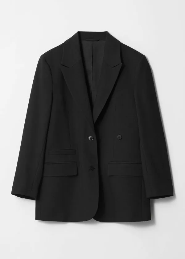 and Other Stories Oversized Wool Blazer Black Women Blazers and Waistcoats