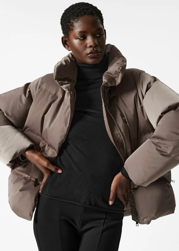 and Other Stories Padded Down Jacket Brown Women Jackets and Coats