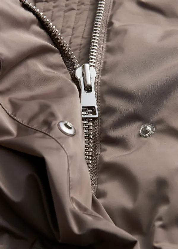 and Other Stories Padded Down Jacket Brown Women Jackets and Coats