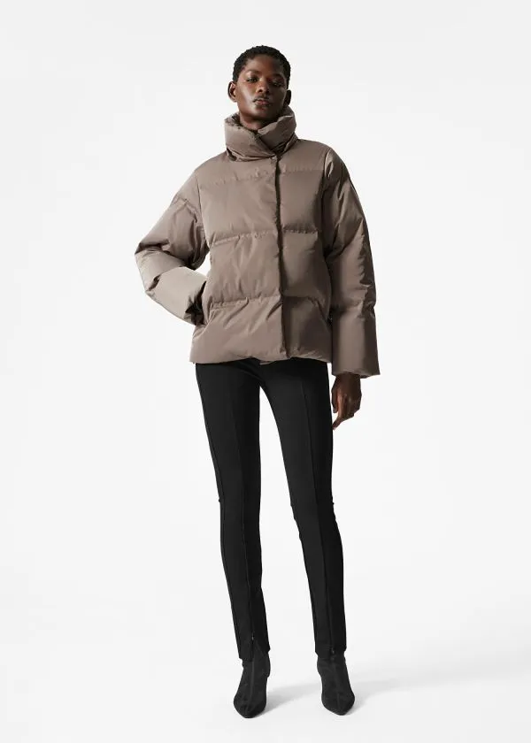 and Other Stories Padded Down Jacket Brown Women Jackets and Coats