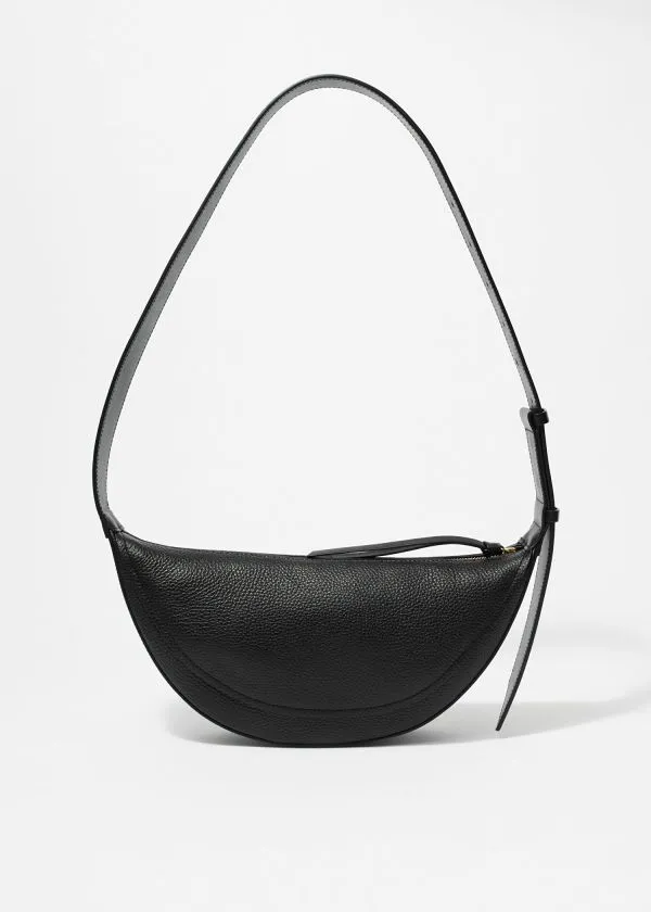 and Other Stories Paneled Leather Bag Black Women Shoulder Bags