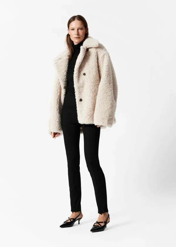 and Other Stories Panelled ZipCuff Leggings Black Women Trousers
