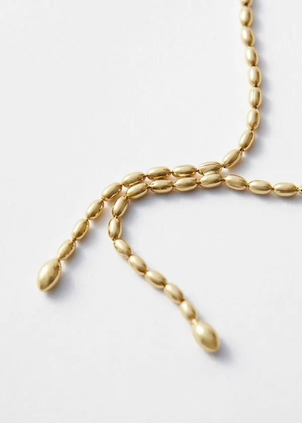 and Other Stories PebbleLink Lariat Necklace Gold Women Necklaces
