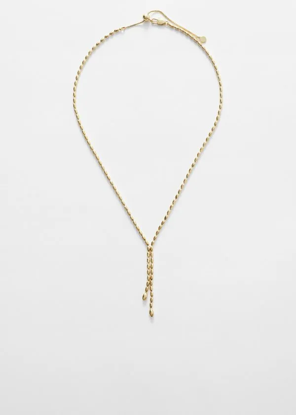 and Other Stories PebbleLink Lariat Necklace Gold Women Necklaces
