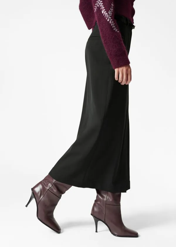 and Other Stories Pencil Midi Skirt Black Women Skirts