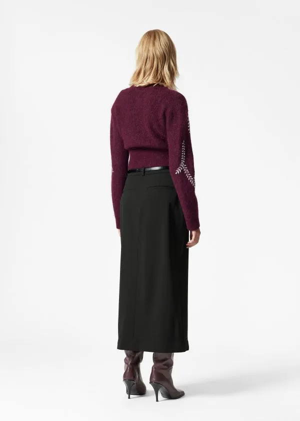 and Other Stories Pencil Midi Skirt Black Women Skirts
