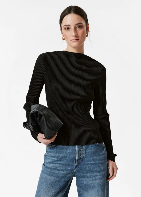 and Other Stories Pleated Top Black Women Tops and Tshirts