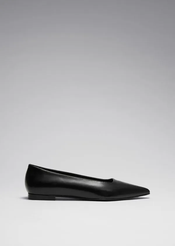 and Other Stories PointToe Ballet Flats Black Women Ballerinas