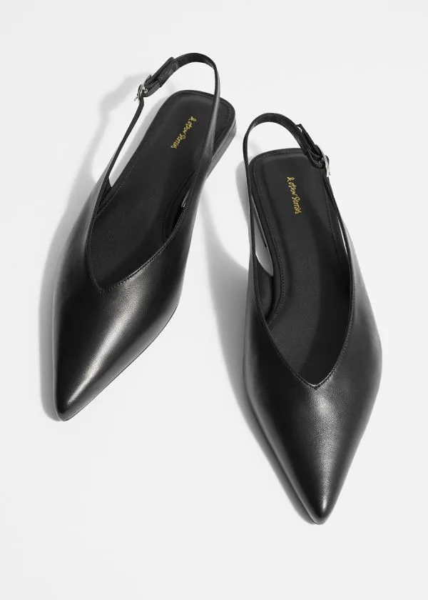 and Other Stories Pointed Slingback Pumps Black Women Ballerinas and Other Stories Pointed Slingback Pumps Black Women Ballerinas