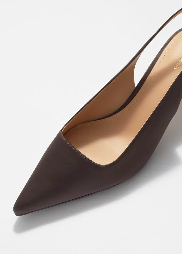 and Other Stories Pointed Slingback Pumps Mahogany Women Pumps